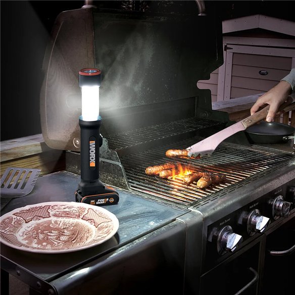Worx WX027.9 – Linterna LED 4 funciones 20V PowerShare, solo herramienta