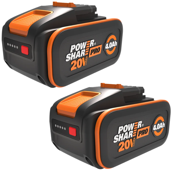 Batería 20V 4,0 Ah PowerShare Pro WORX WA3644.2 | con indicador | pack 2 uds