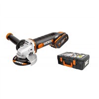 Amoladora Radial a Batería WORX WX800.2 | 115 mm | 20V | con 2 Baterías 2,0 Ah + Cargador
