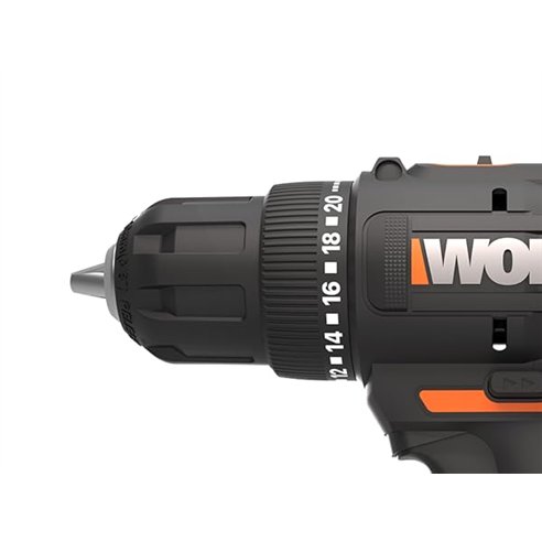 Taladro atornillador WORX WX100.9 | 20V PowerShare | 30 Nm | 10 mm | 2 velocidades | LED | sin batería/cargador