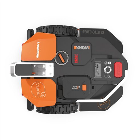 Robot cortacésped WORX WR206E | sin cable perimetral | 600 m² | cámara + IA | batería 2,0 Ah + cargador