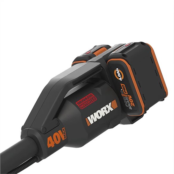 Desbrozadora WORX WG084E | 40V (2x20V) | Brushless | 38 cm hilo / 25,5 cm disco | 2 Baterías 4,0 Ah y Cargador