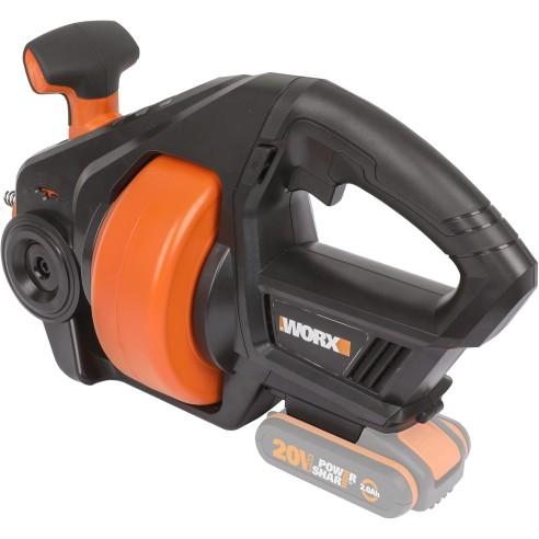 Desatascador de desagües inalámbrico WORX WX891.9 | 20V | 7,6 m | 19–76 mm | 560 RPM | solo herramienta