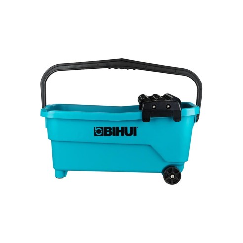 Cubo de lavado para azulejos BIHUI TWS19A | 19 L | 3 rodillos escurridores | ruedas y soportes | rejilla robusta