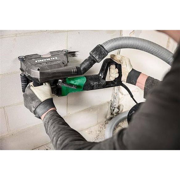 Rozadora de pared HiKOKI CM5MAWSZ | 1900 W | 125 mm | 10–40 mm | 9–35 mm | 5000 RPM | conexión a aspirador