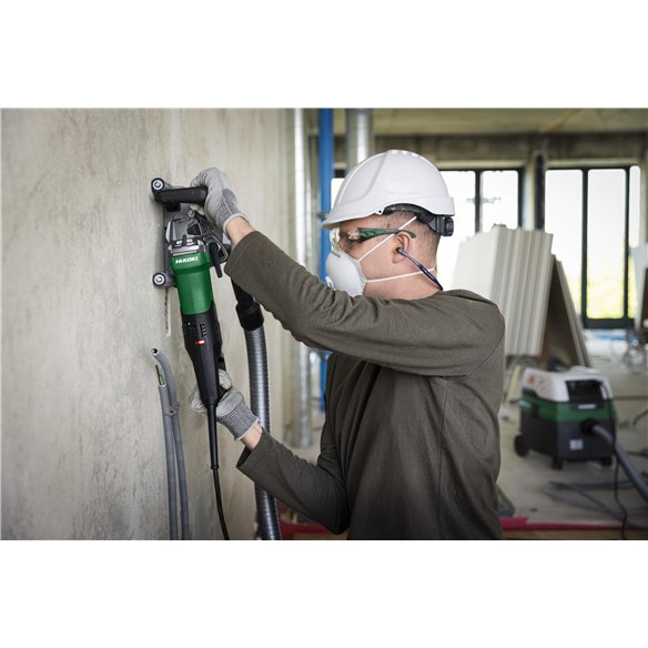 Rozadora de pared HiKOKI CM5MAWSZ | 1900 W | 125 mm | 10–40 mm | 9–35 mm | 5000 RPM | conexión a aspirador