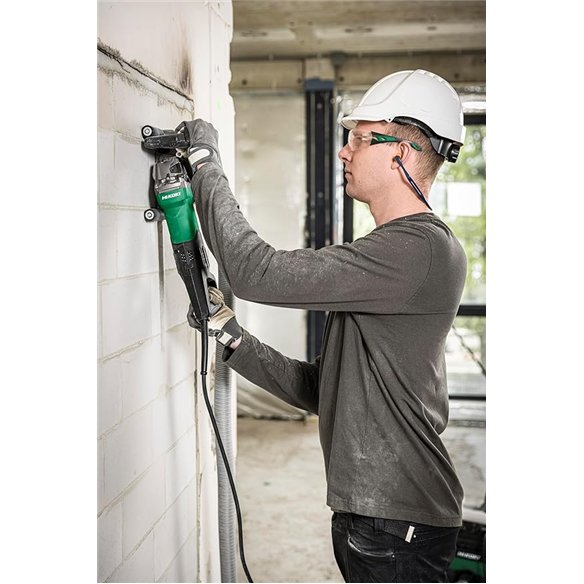 Rozadora de pared HiKOKI CM5MAWSZ | 1900 W | 125 mm | 10–40 mm | 9–35 mm | 5000 RPM | conexión a aspirador