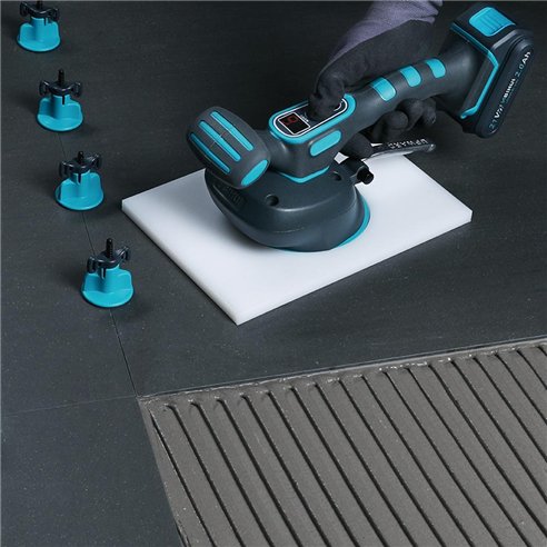 Ventosa Vibradora Niveladora Pavimento BIHUI LFTBA con 1 Batería 21V - 2Ah + Base Grande