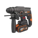 Martillo Combinado SDS-PLUS a Bateria WORX WX381 - 2J - Brushless - 20V - Incluye 1 Batería 4Ah, Cargador y Maletín