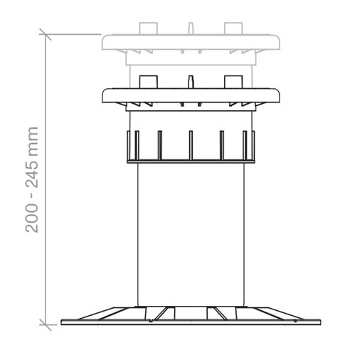 Plot Peygran XSP8 Pro | Altura 57 - 80 mm | Inclinación 0 - 5%