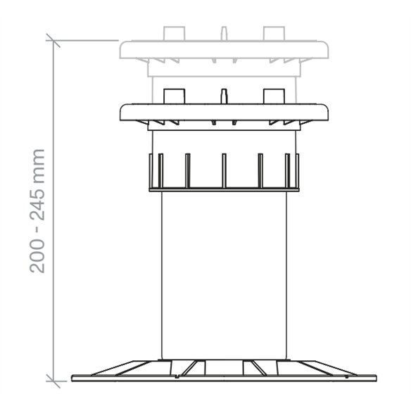 Plot Peygran XSP8 Pro | Altura 57 - 80 mm | Inclinación 0 - 5%