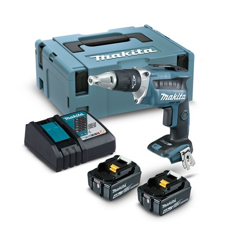 Atornillador 18V LXT Makita DFS452RME | Brushless | 0-4.000 RPM | 2x BL1840B 4,0Ah + DC18RC | Maletín PVC