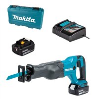 Sierra de sable Makita DJR186RTE | 18V LXT | 32 mm | 2x 5,0Ah + DC18RC + maletín PVC