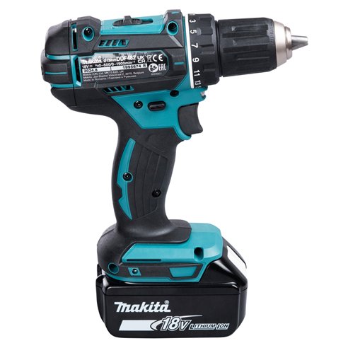 Taladro atornillador Makita DDF482RME | 18V LXT | 62/36 Nm | 2x 4,0Ah + DC18RC + maletín PVC