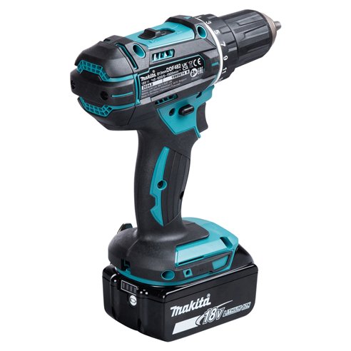 Taladro atornillador Makita DDF482RME | 18V LXT | 62/36 Nm | 2x 4,0Ah + DC18RC + maletín PVC