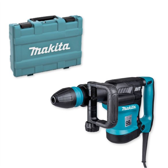 Martillo demoledor Makita HM0871C | SDS-MAX | 1100 W | 8,1 J | AVT + maletín PVC
