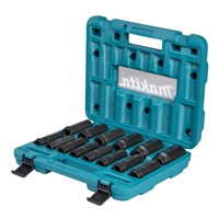 Juego de Vasos de Impacto Largos Makita E-16586 | 14 Piezas 1/2" CR-MO Impact Black
