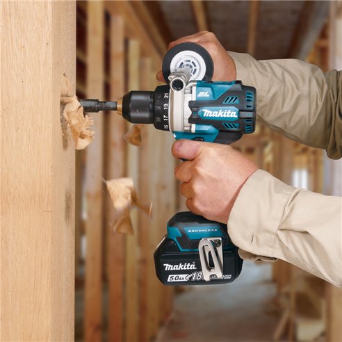 Taladro Atornillador Makita DDF492RTJ | 18V Brushless 130 Nm + 2x 5,0Ah + DC18RC + Makpac 2