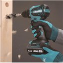 Taladro Atornillador Makita DDF490WVE | 18V Brushless 65 Nm + 2x 2,0Ah + DCB18WA + Maletín PVC