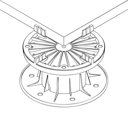 Plot Regulable Peygran BSP1 | 35-50 mm | para Pavimento Elevado Exterior