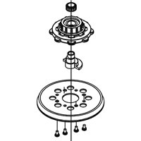 Recambio Base Lijadora Rotorbital Worx WX820 Redonda 2
