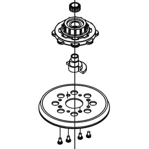Recambio Base Lijadora Rotorbital Worx WX820 Redonda