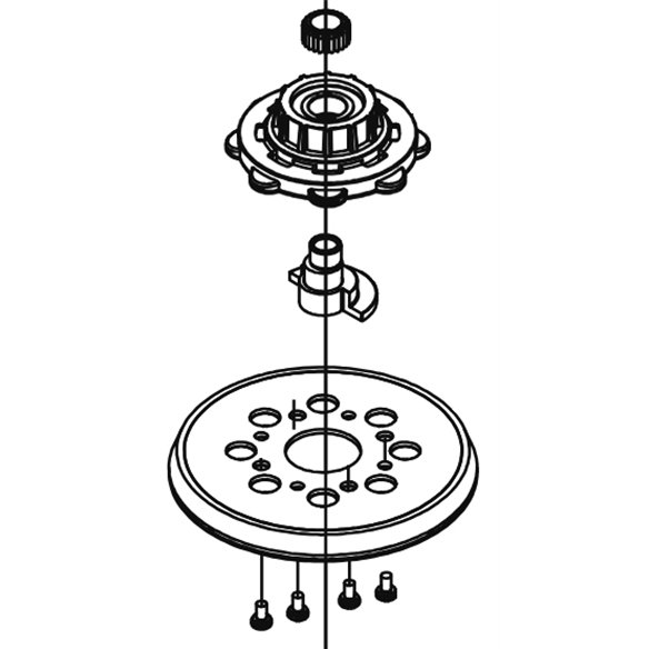 Recambio Base Lijadora Rotorbital Worx WX820 Redonda