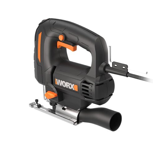 Worx WX463 – Sierra de calar 550W, 4 posiciones pendulares, cambio rápido de cuchillas, incluye maletín y accesorios