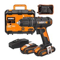 Worx WX370 - Taladro Percutor 20V (2bat 2.0Ah) 2