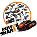 WORX WA3639 - Batería de 18 V (20 V máx.) 2.0 Ah con indicador de batería