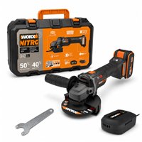 Amoladora Worx WX815 20V Brushless | Disco 115 mm | 3 Velocidades | 1 Batería 4,0 Ah + Cargador