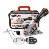 Sierra circular WorxSaw XL 46mm, 800W Worx | WX437 | Guía láser, sistema de aspiración integrado, rápido ajuste de profundidad,