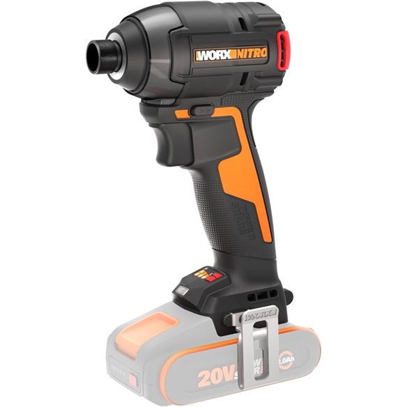 Worx WX265.9 Nitro – Atornillador de impacto 20V, motor sin escobillas, 200 Nm, solo herramienta