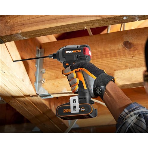 Worx WX265.9 Nitro – Atornillador de impacto 20V, motor sin escobillas, 200 Nm, solo herramienta