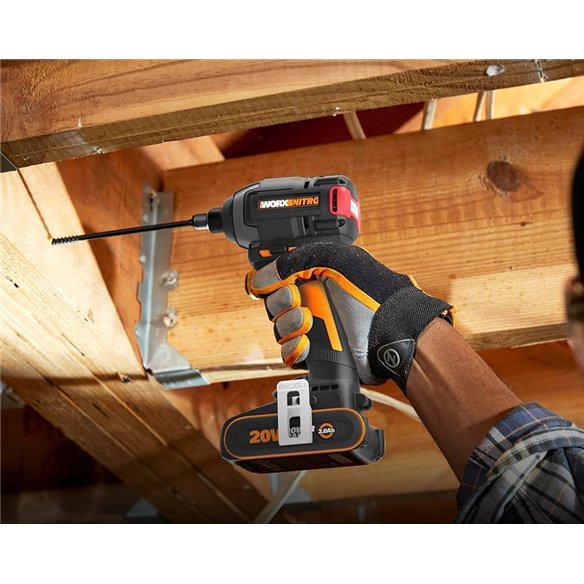 Worx WX265.9 Nitro – Atornillador de impacto 20V, motor sin escobillas, 200 Nm, solo herramienta