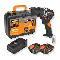 Taladro Percutor a Batería Worx WX352.1 | 20V Brushless | 60 Nm | 2x 4,0Ah + Cargador