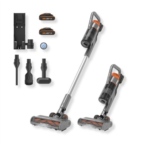 Aspirador de Escoba Worx WX038 20V | 25 kPa | 2x 2,0Ah | Soporte de Carga Doble