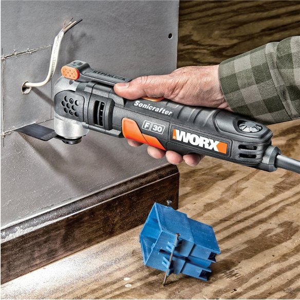Multiherramienta Oscilante Worx WX680 | Sonicrafter 350W | Hyperlock | Velocidad Variable | Con Accesorios