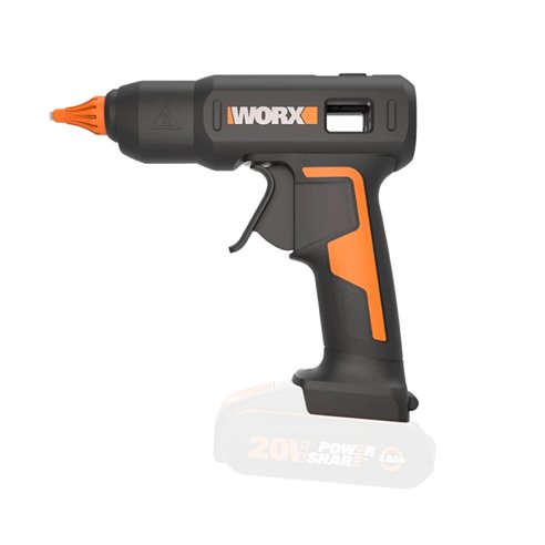 Pistola de Pegamento a Batería Worx WX045.9 | 20V PowerShare | 200 °C | Sin Batería ni Cargador