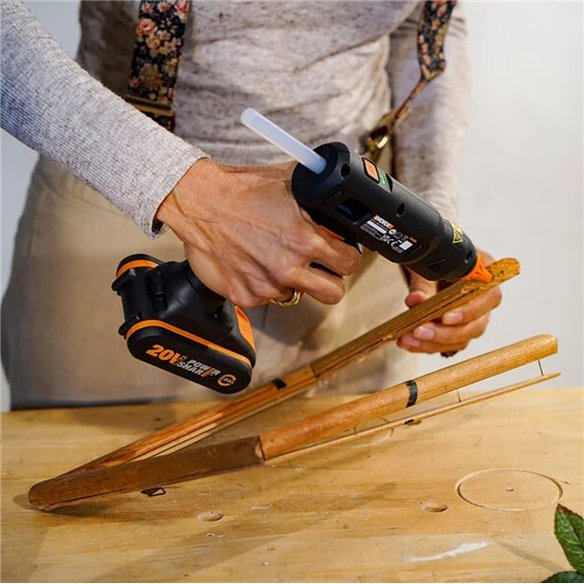 Pistola de Pegamento a Batería Worx WX045.9 | 20V PowerShare | 200 °C | Sin Batería ni Cargador