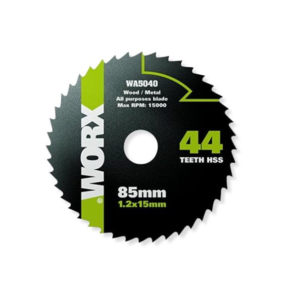 Disco Profesional HSS Worx WA5040 | 85 mm | 44 Dientes | Para WorxSaw