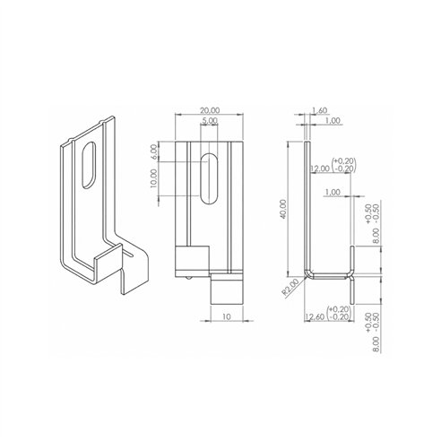 Grapa Intermedia Peygran 12 mm Tipo B para Aplacado de Fachada | Con Taco y Tornillo Inox | Caja 100 Uds.