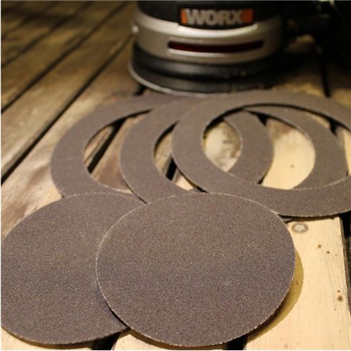 WORX WA2061 Pack de 15 lijas de 125 mm grano 60 para WX655