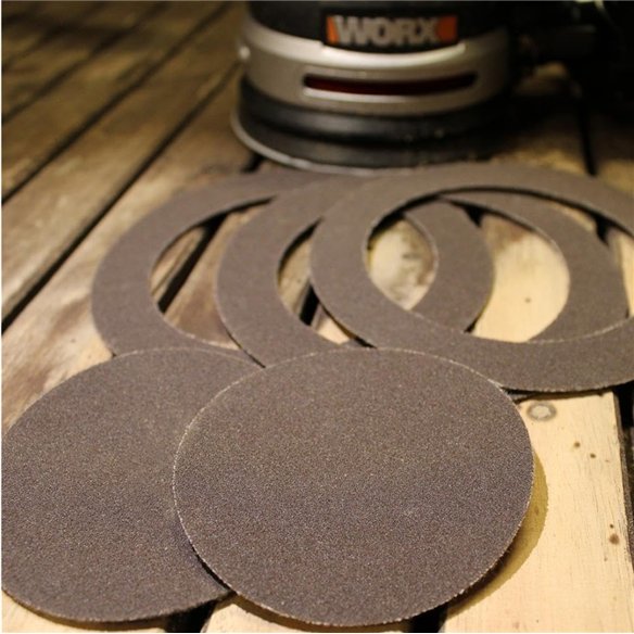 WORX WA2061 Pack de 15 lijas de 125 mm grano 60 para WX655