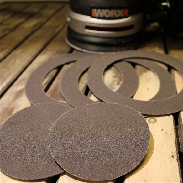 WORX WA2063 Set de 15 Lijas Ø125 mm Grano 180 para WX655