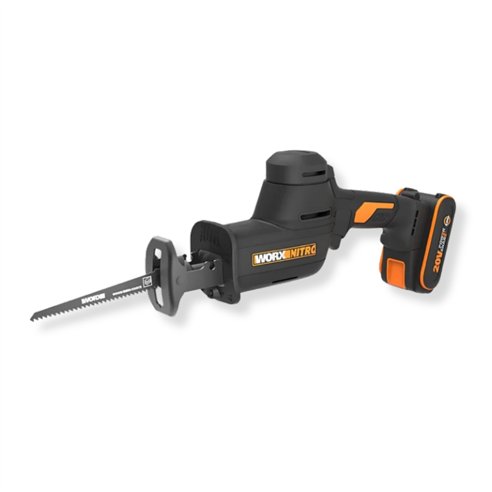 WORX WX501 Sierra Sable NITRO Brushless 20V 26 mm con Batería 2,0 Ah y Maletín