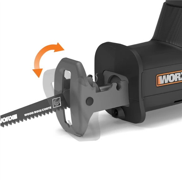 WORX WX501 Sierra Sable NITRO Brushless 20V 26 mm con Batería 2,0 Ah y Maletín