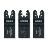 WORX WA5016.3 Pack de 3 Hojas de Sierra de Precisión HCS 35 mm para Madera y PVC