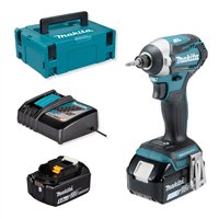 Atornillador de impacto Makita DTD154RTJ - 18V, 175 Nm, 3 ajustes de potencia, motor sin escobillas