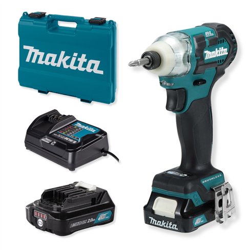 Atornillador de impacto Makita TD111DSAE - 12Vmax, 135 Nm, motor sin escobillas, 2 velocidades